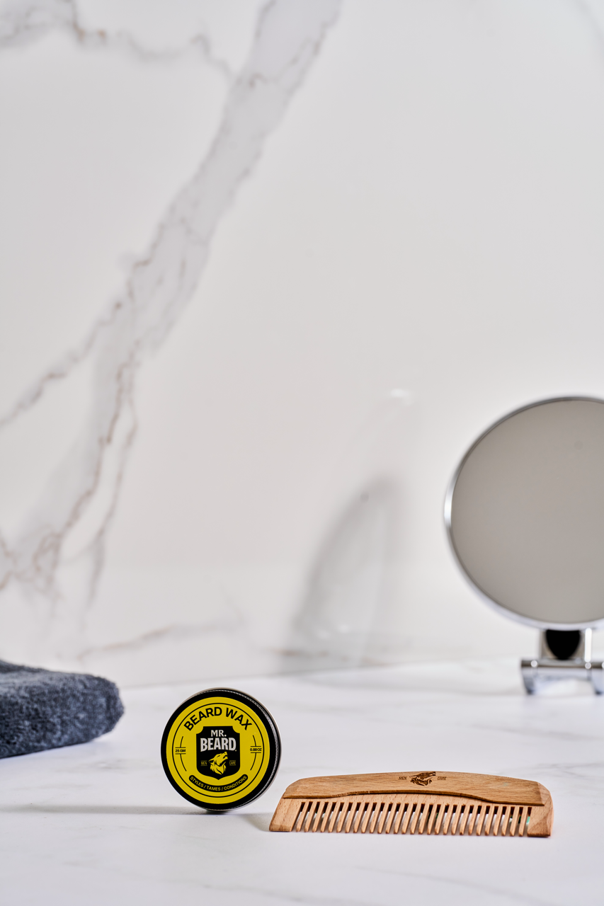 Tame & Frame Beard Kit (Beard Wax + Wooden Comb)