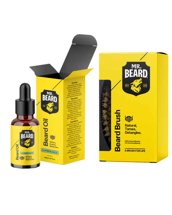 Smooth & Shine Beard Bundle (Beard Oil + Brush)
