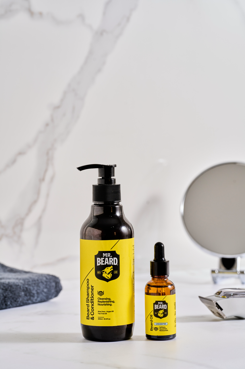 Clean & Condition Beard Bundle (Beard Oil + Beard Shampoo & Conditioner)