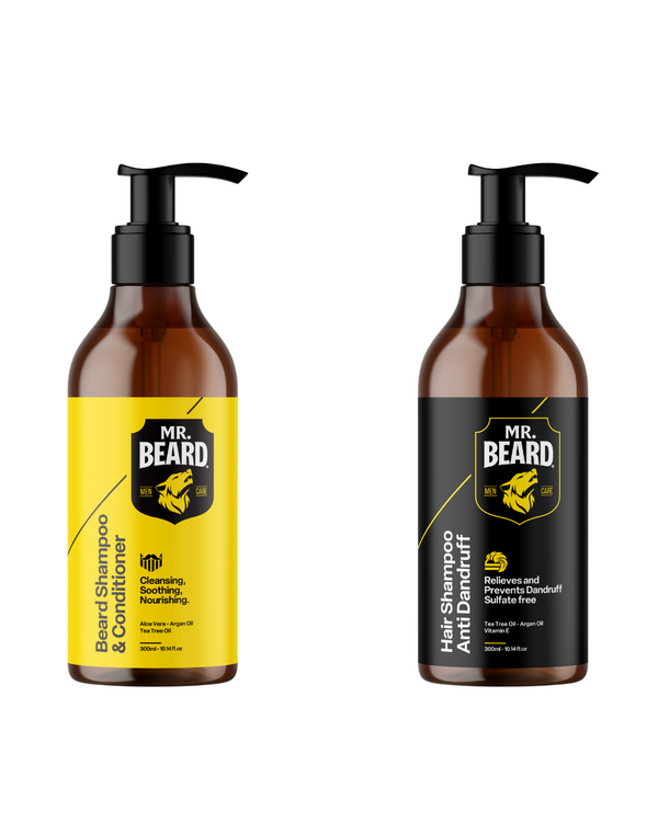 The Grooming Duo Bundle Beard Shampoo + Hair Shampoo