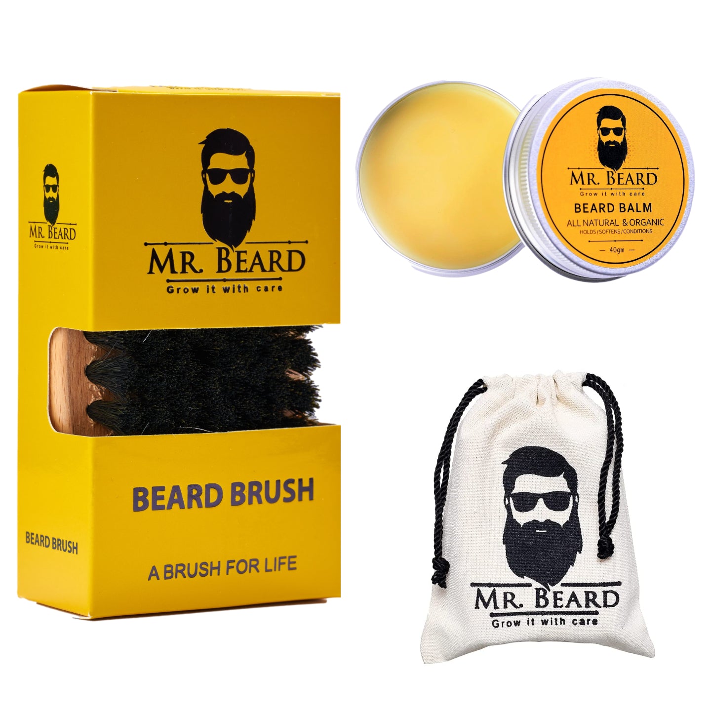 Beard Balm + Beard Brush - Mr.Beard